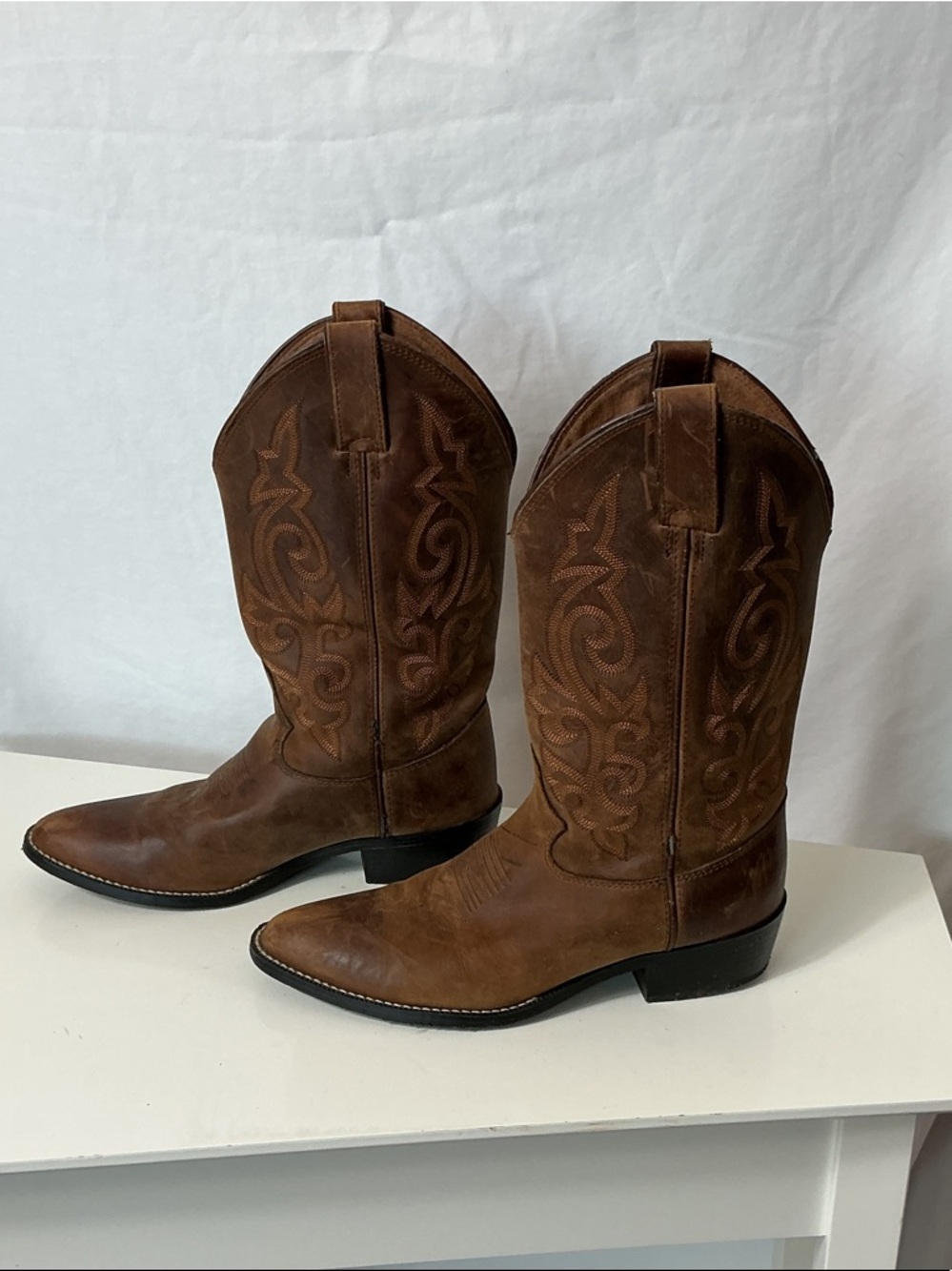 Justin Boots Boys or Young Men's Leather Cowboy Boots